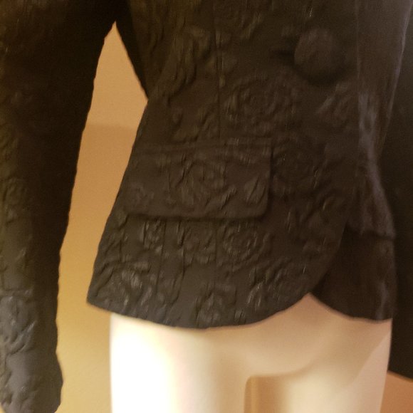 Anne Fontaine Paris Black Floral Natalia Jacket - Picture 13 of 16